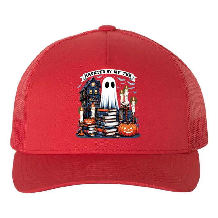 Retro Haunted By My Tbr Halloween Book Readers Book Lovers Yupoong Adult 5-Panel Trucker Hat