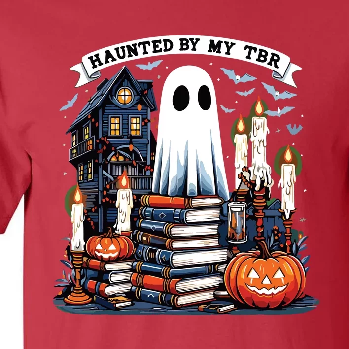 Retro Haunted By My Tbr Halloween Book Readers Book Lovers Tall T-Shirt