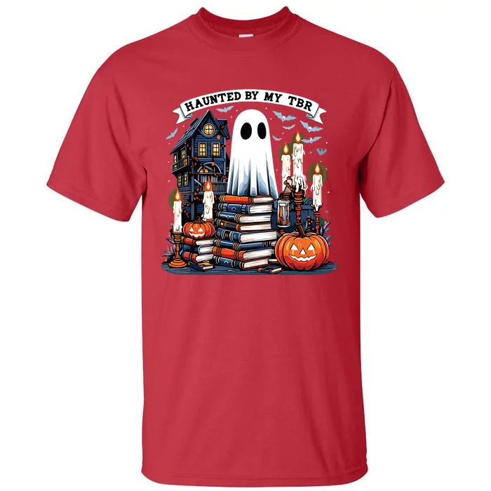 Retro Haunted By My Tbr Halloween Book Readers Book Lovers Tall T-Shirt