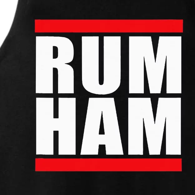 Rum Ham Blue Small Us Ladies Tri-Blend Wicking Tank