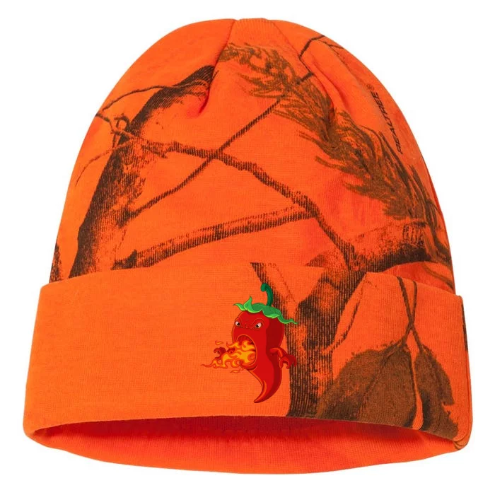 Red Hot Chilli Pepper With Flame Kati - 12in Camo Beanie