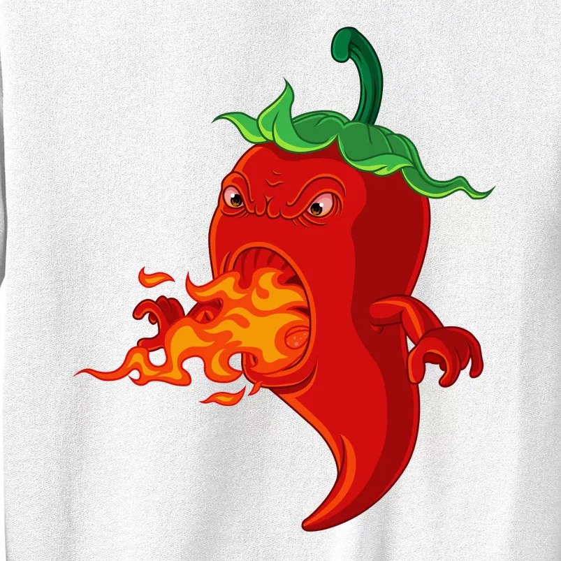 Red Hot Chilli Pepper With Flame Sweatshirt