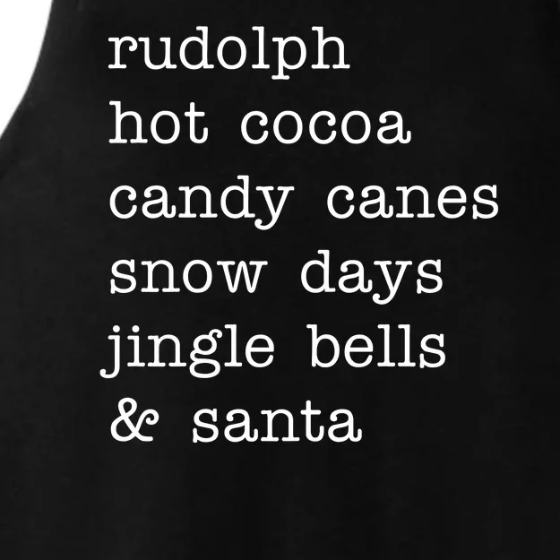 Rudolph Hot Coca Christmas Holiday Festive Ladies Tri-Blend Wicking Tank