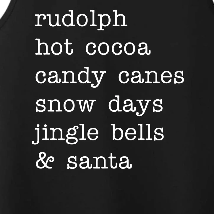 Rudolph Hot Coca Christmas Holiday Festive Performance Tank