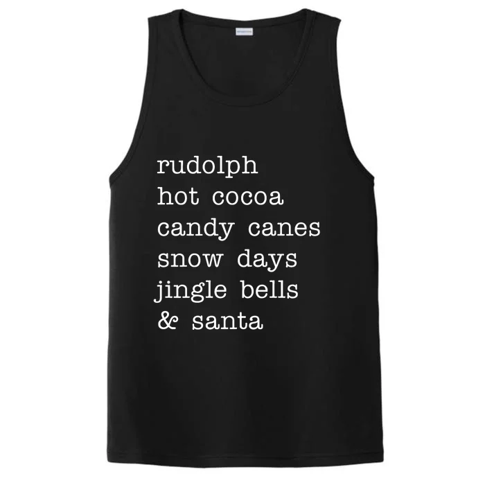 Rudolph Hot Coca Christmas Holiday Festive Performance Tank