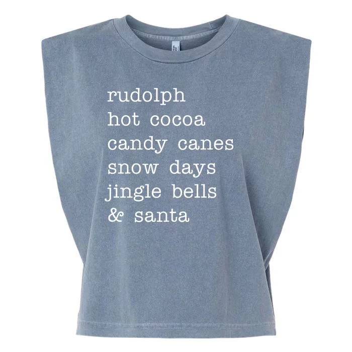 Rudolph Hot Coca Christmas Holiday Festive Garment-Dyed Women's Muscle Tee