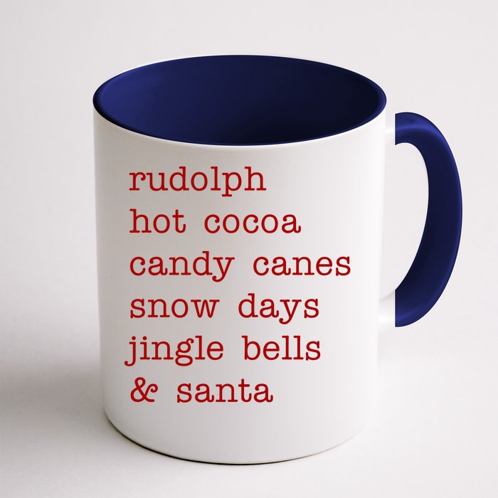 Rudolph Hot Coca Christmas Holiday Festive Front & Back Coffee Mug