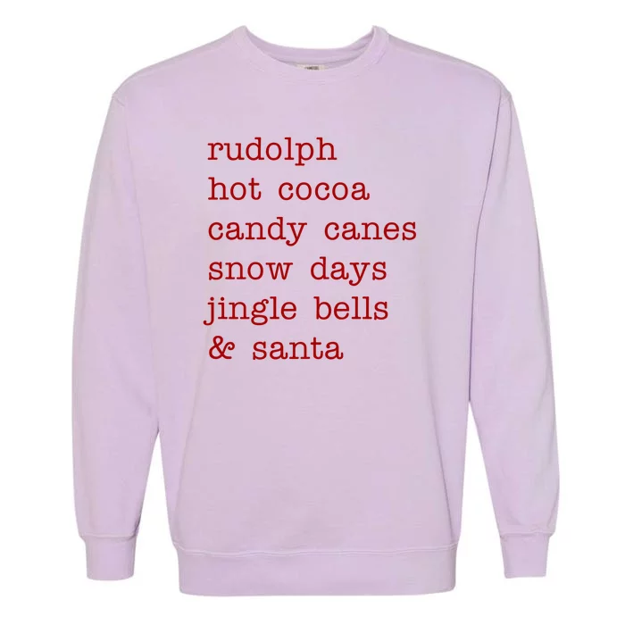 Rudolph Hot Coca Christmas Holiday Festive Garment-Dyed Sweatshirt