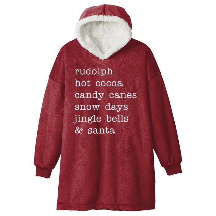 Rudolph Hot Coca Christmas Holiday Festive Hooded Wearable Blanket