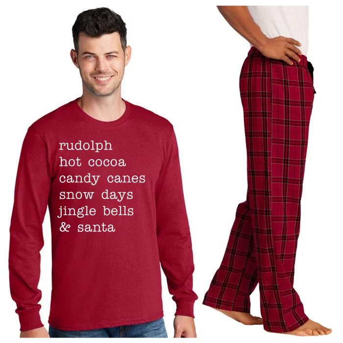 Rudolph Hot Coca Christmas Holiday Festive Long Sleeve Pajama Set