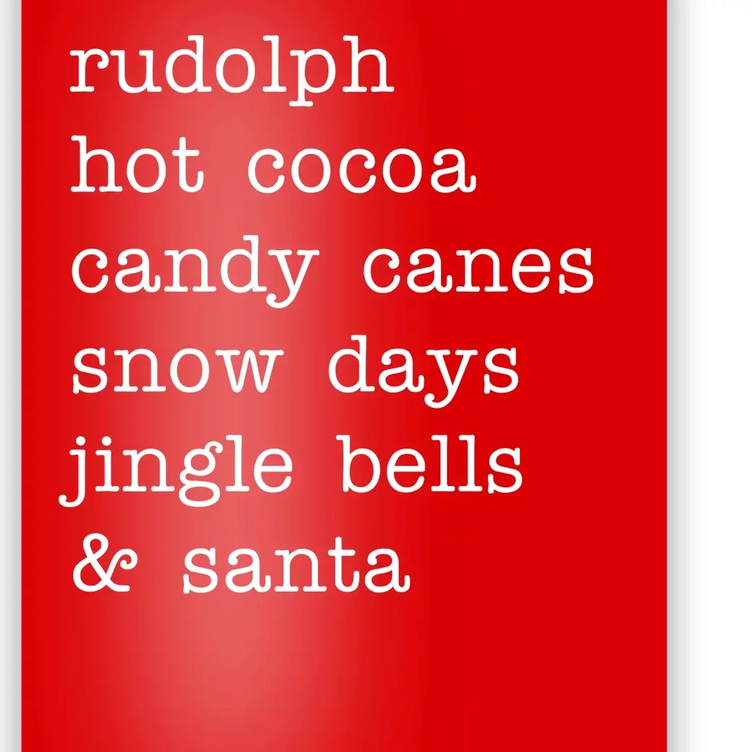 Rudolph Hot Coca Christmas Holiday Festive Poster