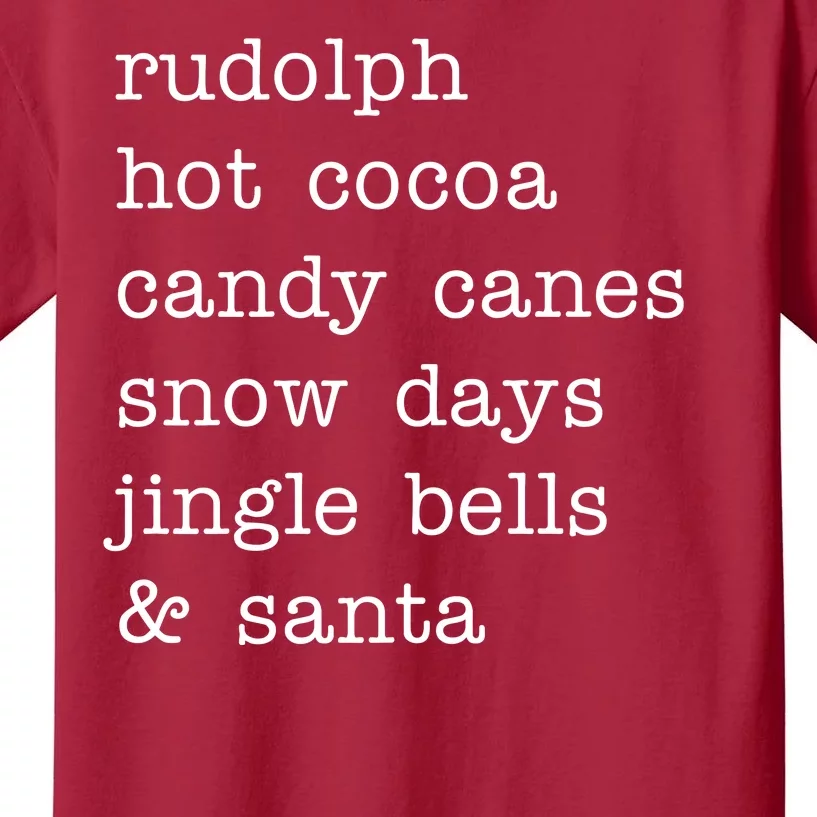 Rudolph Hot Coca Christmas Holiday Festive Kids T-Shirt