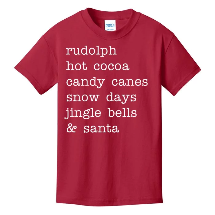 Rudolph Hot Coca Christmas Holiday Festive Kids T-Shirt