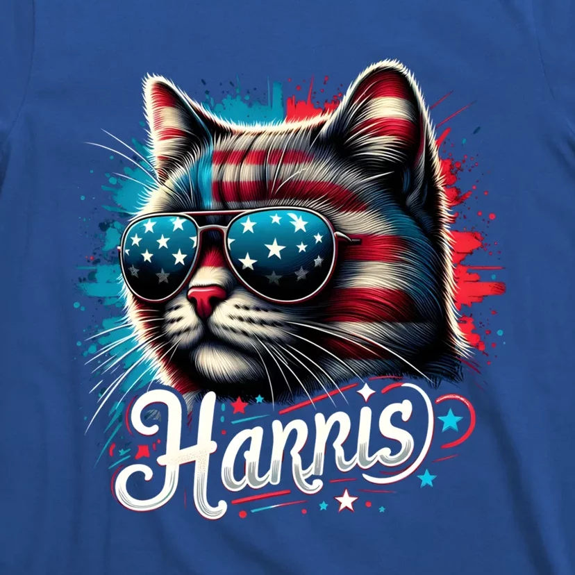 Retro Harris Cat Ladies 2024 The Presidential Campaign Funny Gift T-Shirt