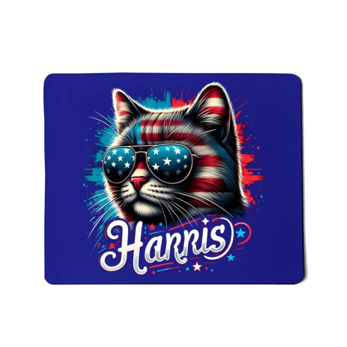 Retro Harris Cat Ladies 2024 The Presidential Campaign Funny Gift Mousepad