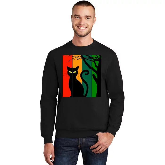 Retro Halloween Cat Sweatshirt