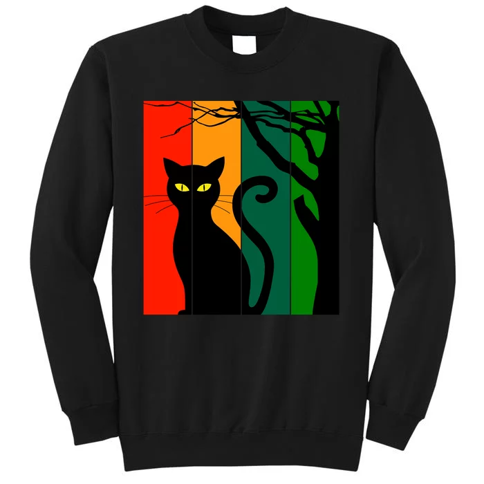 Retro Halloween Cat Sweatshirt