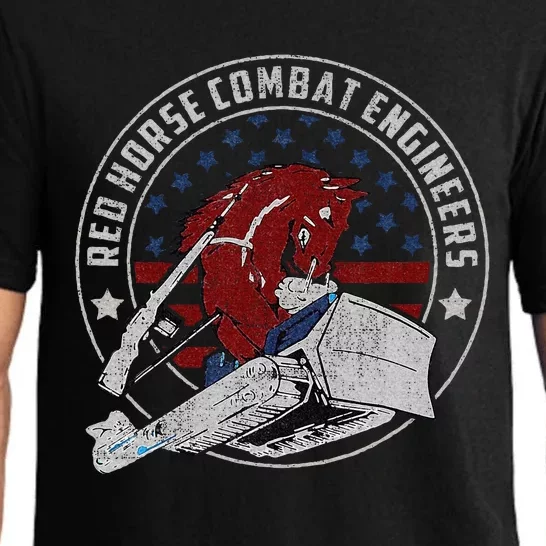 Red Horse Combat Engineer Us Military Pajama Set