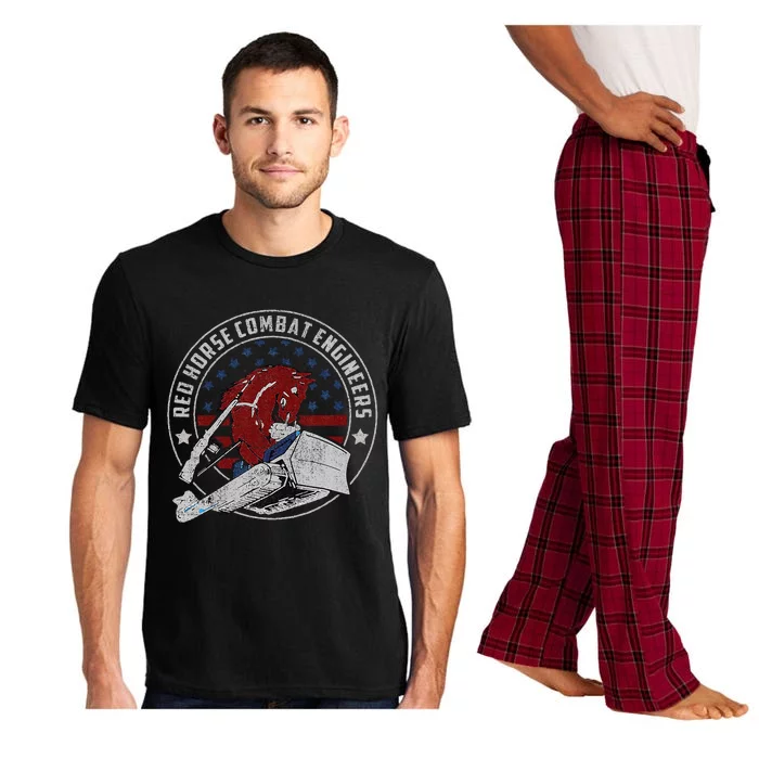 Red Horse Combat Engineer Us Military Pajama Set