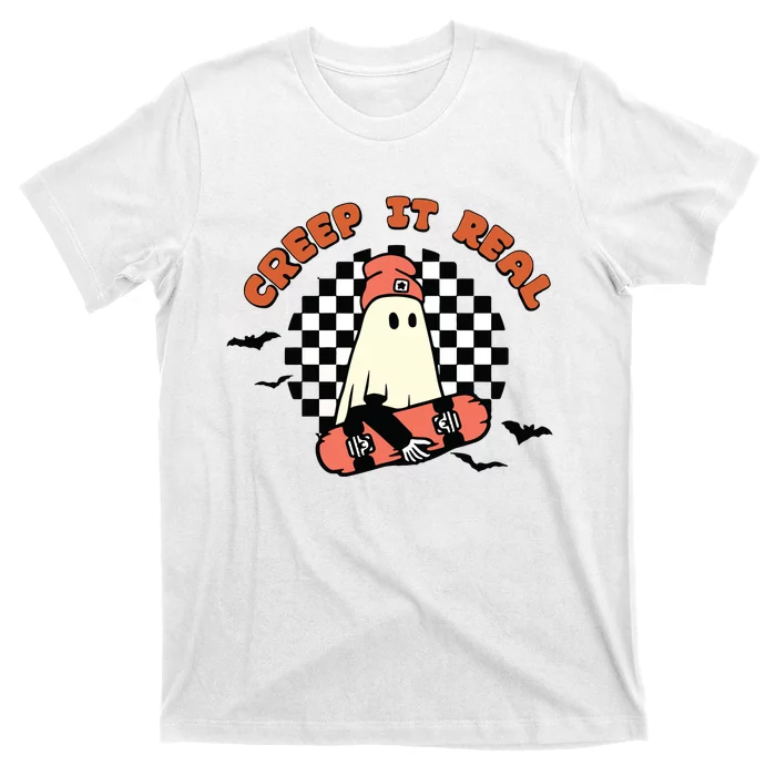 Retro Halloween Creep It Real Vintage Ghost Halloween T-Shirt