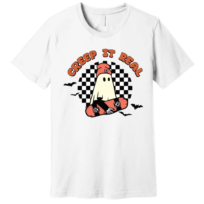 Retro Halloween Creep It Real Vintage Ghost Halloween Premium T-Shirt