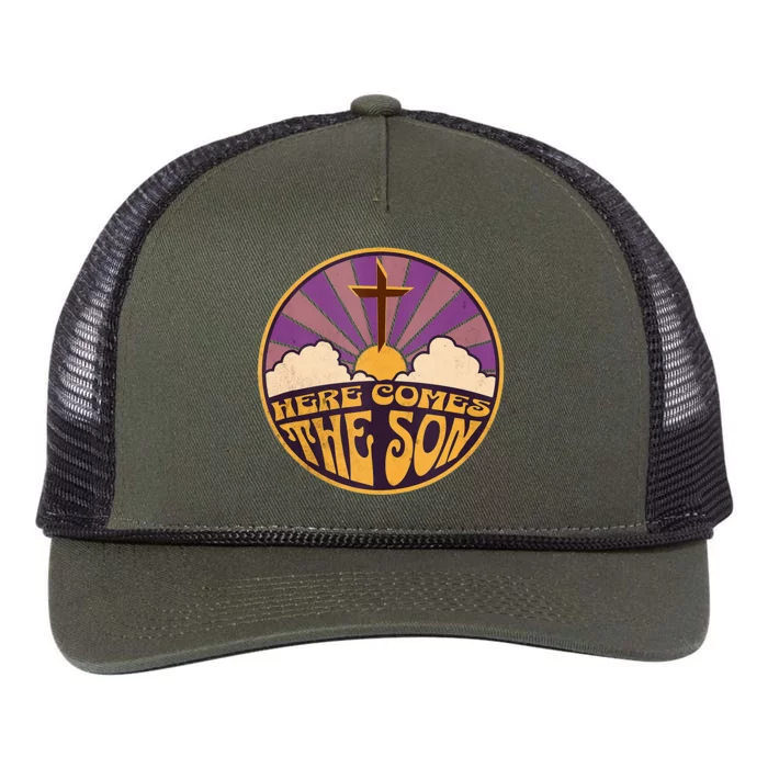 Retro Here Comes The Son Jesus People Revolution Christian Retro Rope Trucker Hat Cap