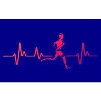 Running Heartbeat Cross Country Running Gift Gift Bumper Sticker