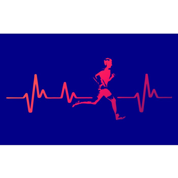 Running Heartbeat Cross Country Running Gift Gift Bumper Sticker