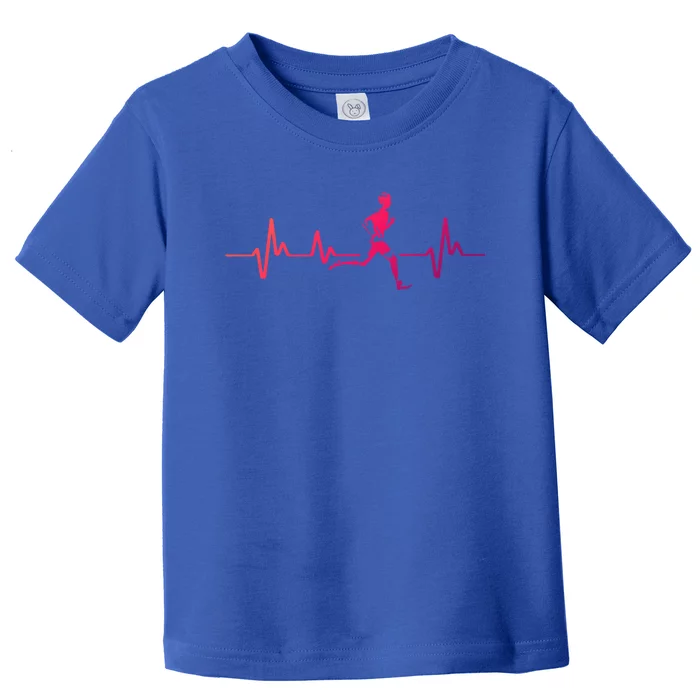 Running Heartbeat Cross Country Running Gift Gift Toddler T-Shirt