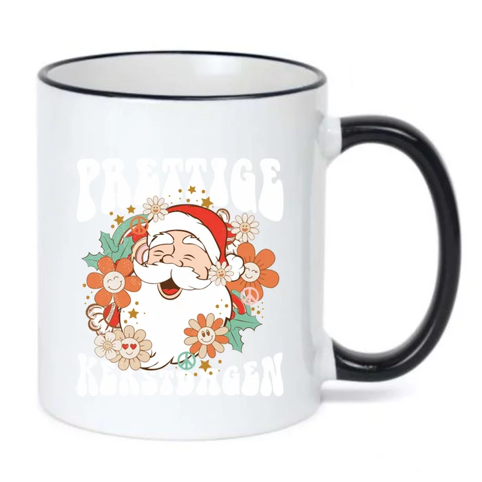 Retro Holland Christmas Dutch Santa Xmas Prettige Kerstdagen Gift Black Color Changing Mug