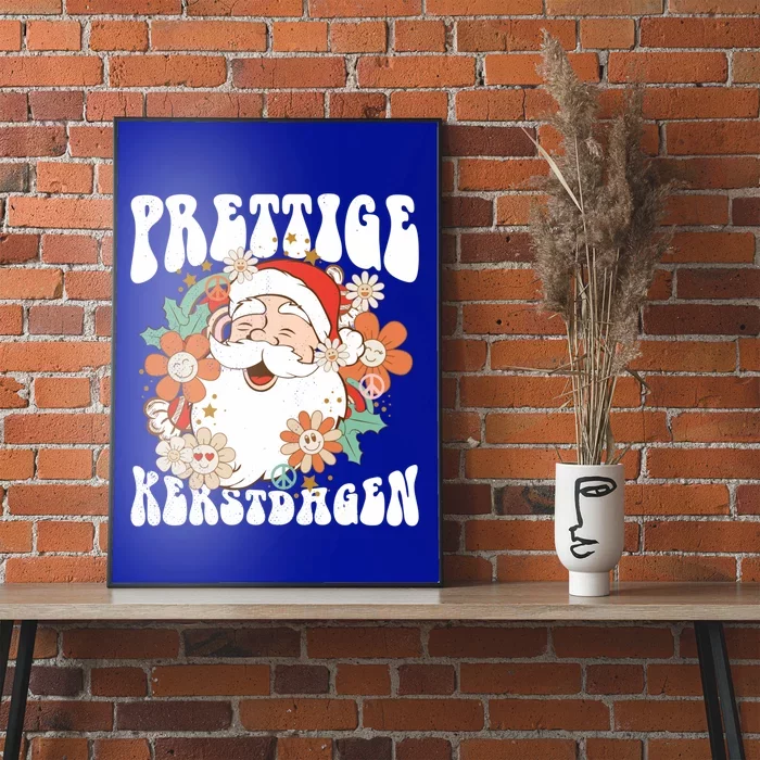 Retro Holland Christmas Dutch Santa Xmas Prettige Kerstdagen Gift Poster