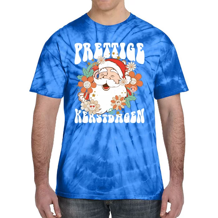 Retro Holland Christmas Dutch Santa Xmas Prettige Kerstdagen Gift Tie-Dye T-Shirt