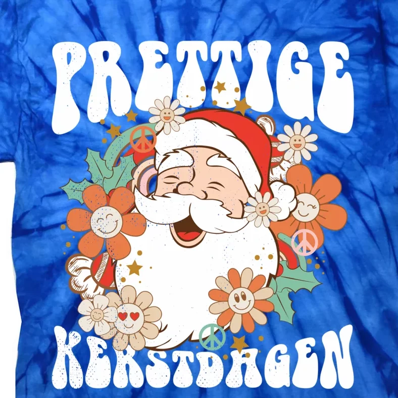 Retro Holland Christmas Dutch Santa Xmas Prettige Kerstdagen Gift Tie-Dye T-Shirt