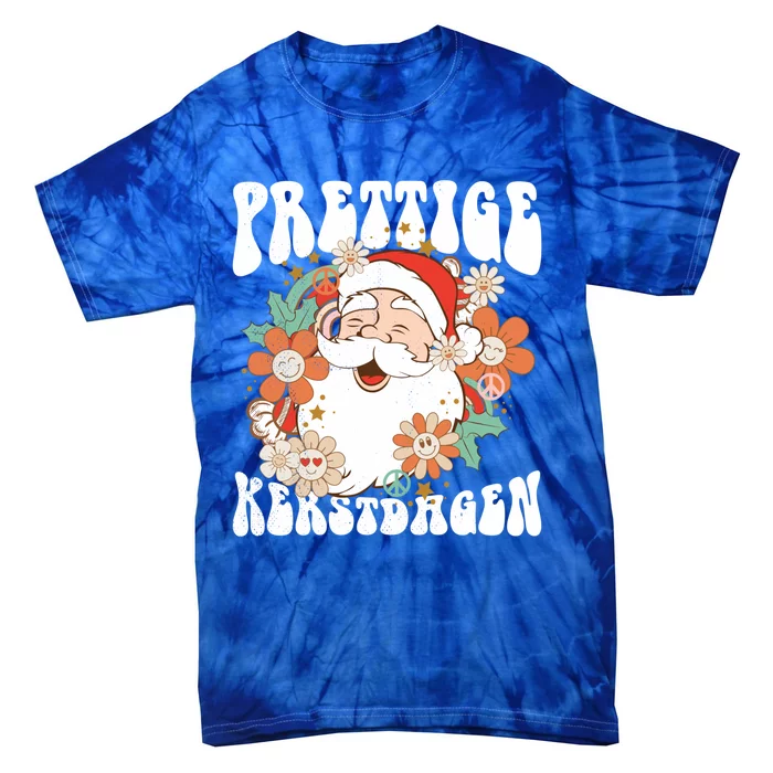 Retro Holland Christmas Dutch Santa Xmas Prettige Kerstdagen Gift Tie-Dye T-Shirt