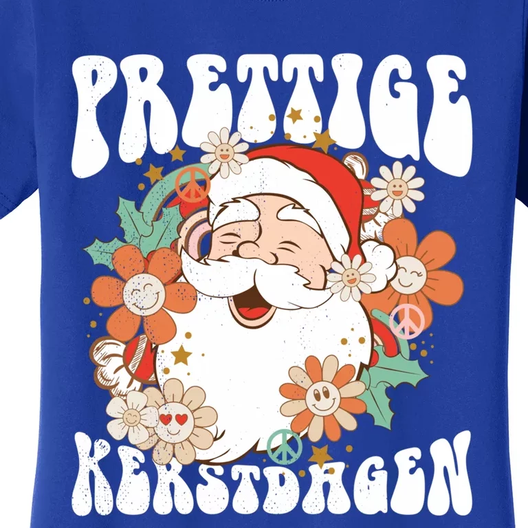 Retro Holland Christmas Dutch Santa Xmas Prettige Kerstdagen Gift Women's T-Shirt