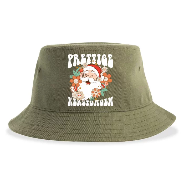 Retro Holland Christmas Dutch Santa Xmas Prettige Kerstdagen Gift Sustainable Bucket Hat