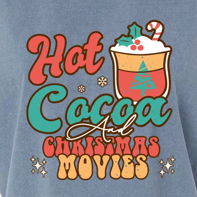 Retro Hot Cocoa And Christmas Movies Matching Family Xmas Meaningful Gift Garment-Dyed Women's Muscle Tee