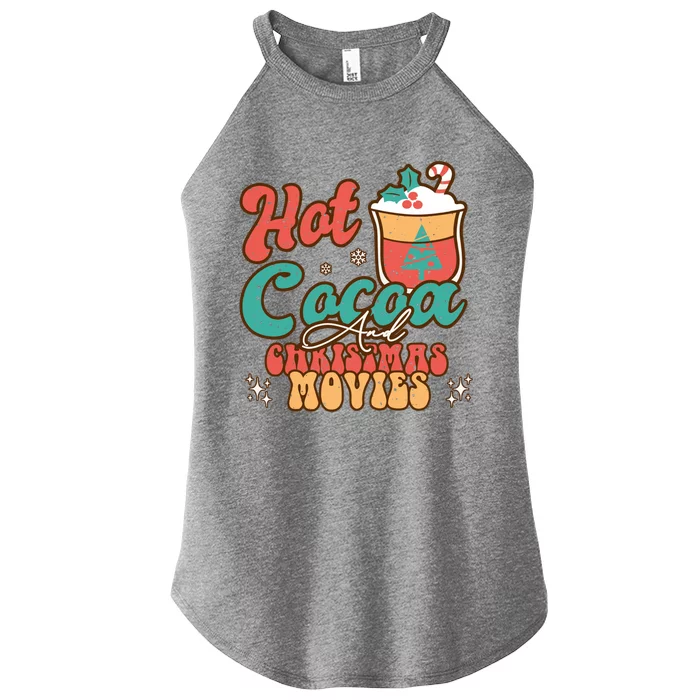 Retro Hot Cocoa And Christmas Movies Matching Family Xmas Meaningful Gift Women’s Perfect Tri Rocker Tank