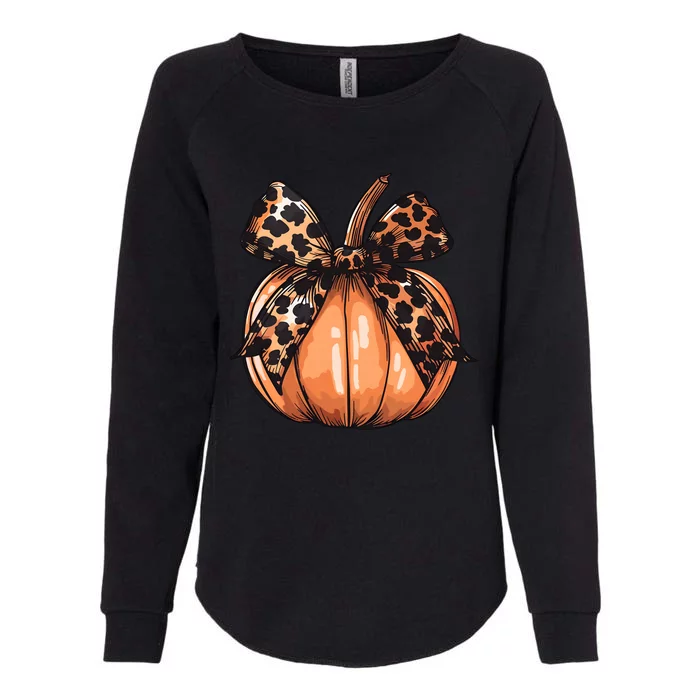 Retro Halloween Coquette Bow Womens California Wash Sweatshirt