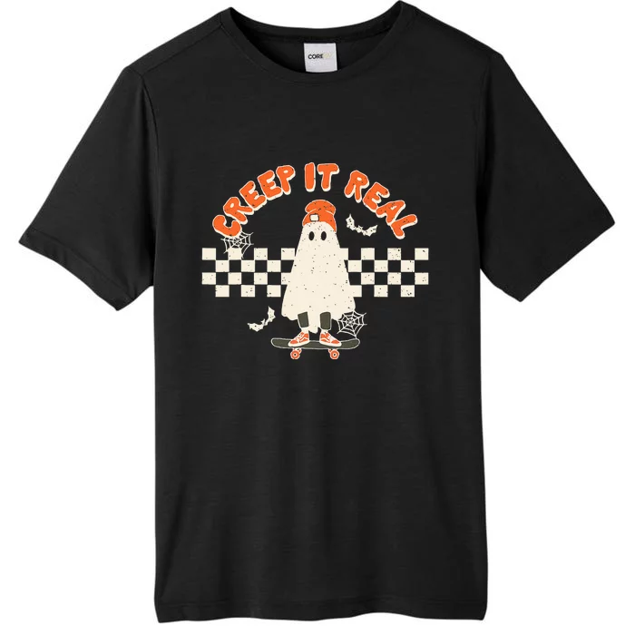 Retro Halloween Creep It Real Vintage Ghost Halloween ChromaSoft Performance T-Shirt