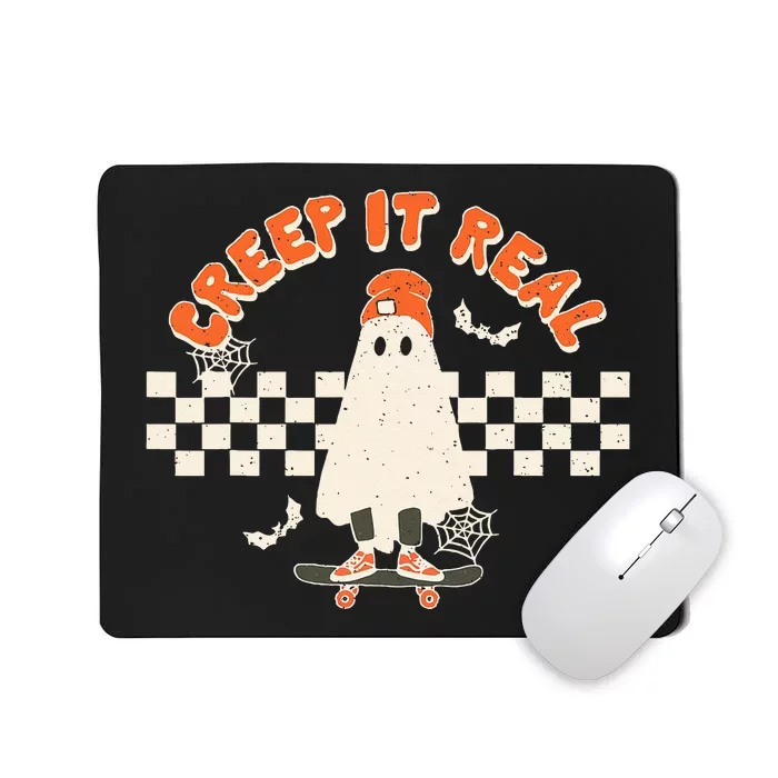 Retro Halloween Creep It Real Vintage Ghost Halloween Mousepad