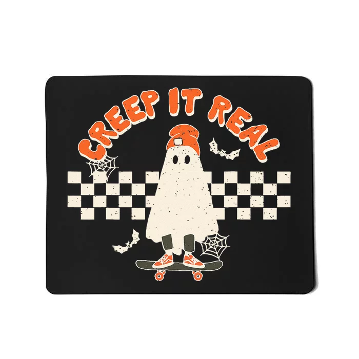 Retro Halloween Creep It Real Vintage Ghost Halloween Mousepad