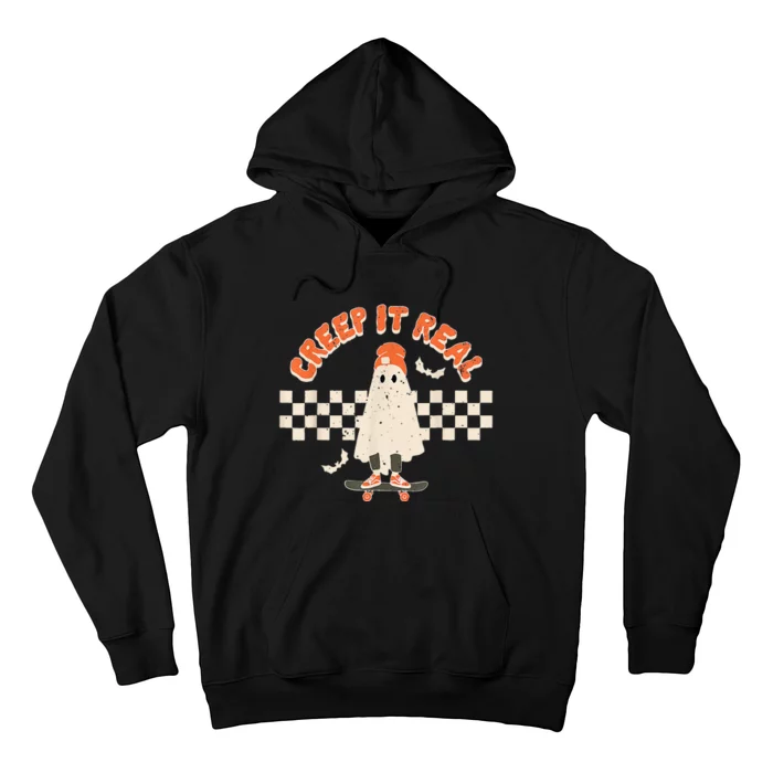 Retro Halloween Creep It Real Vintage Ghost Halloween Hoodie