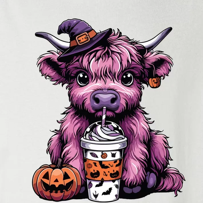 Retro Highland Cow Witch Halloween Highland Cow Lover Women Toddler Long Sleeve Shirt