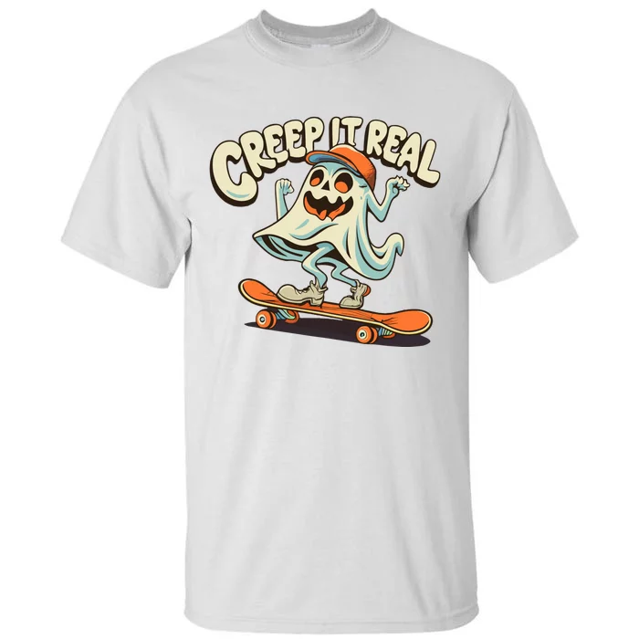 Retro Halloween Creep It Real Vintage Ghost Halloween Tall T-Shirt