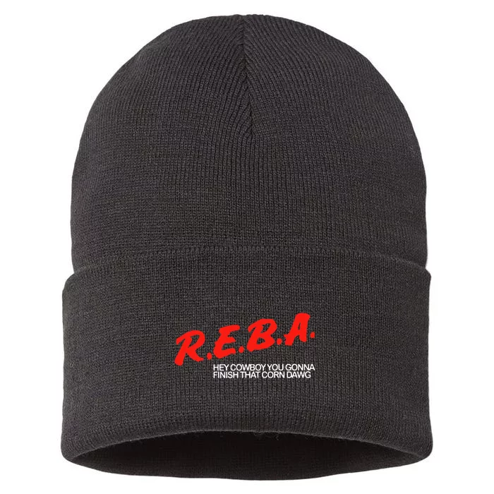 R.E.B.A Hey Cowboy You Gonna Finish That Corn Dawg Sustainable Knit Beanie