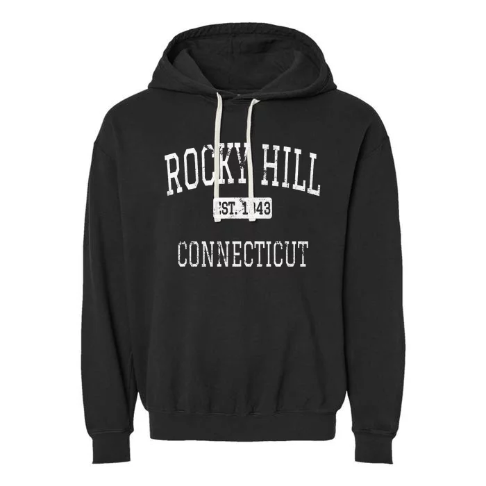 Rocky Hill Connecticut Ct Vintage Garment-Dyed Fleece Hoodie