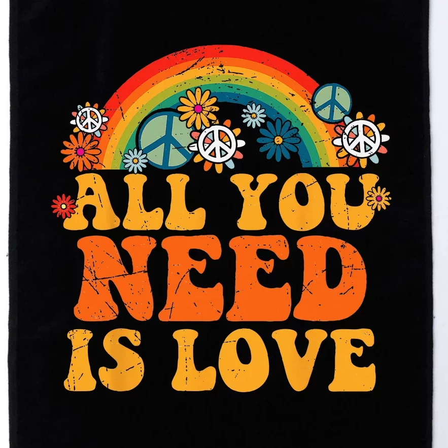 Retro Hippie Costume for Halloween - Peace, Love, and Tie Dye Platinum Collection Golf Towel