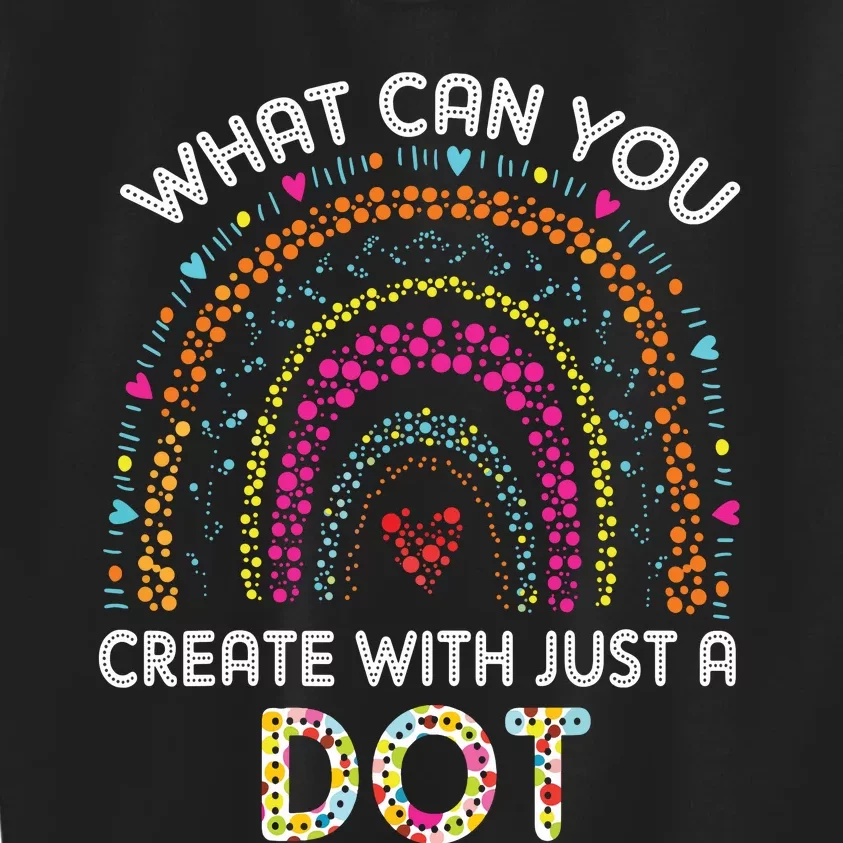 Rainbow Happy Dot Day Teacher Kids Sweatshirt