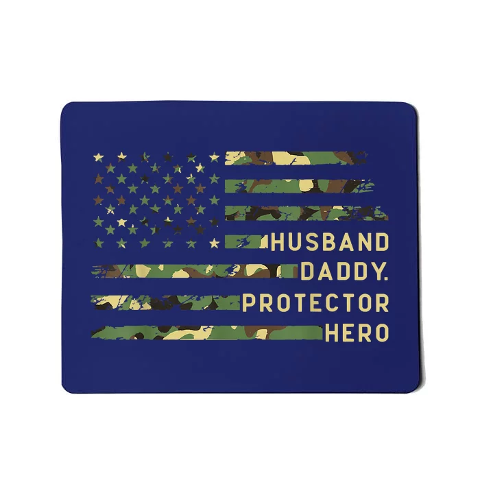 Retro Husband Daddy Protector Hero Fathers Day For Dad Mousepad